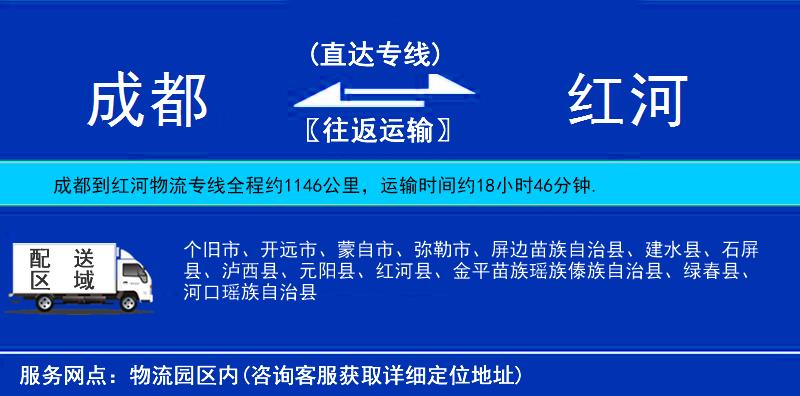 成都到紅河物流專線