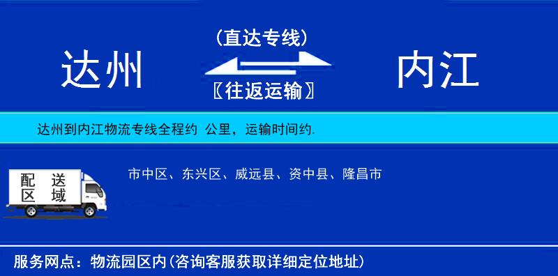 達州到內(nèi)江物流專線