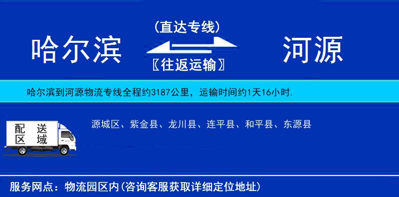 哈爾濱到河源貨運專線