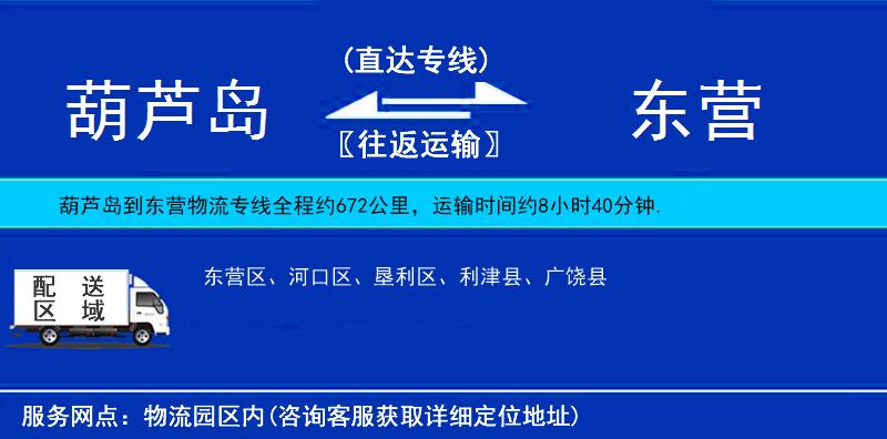 葫蘆島到東營物流專線