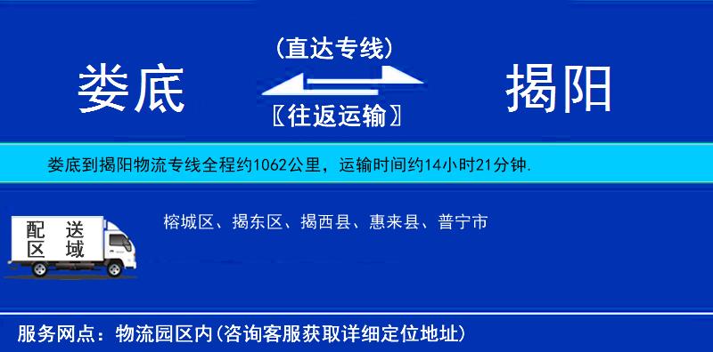 婁底到揭陽物流專線
