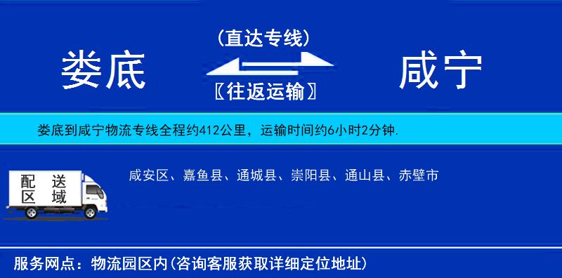 婁底到咸寧物流專線