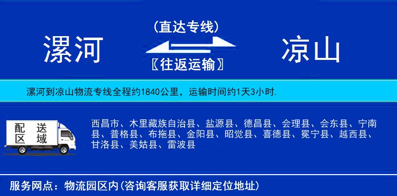 漯河到涼山物流專線