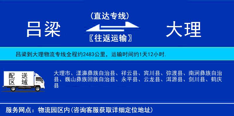 呂梁到大理物流專線