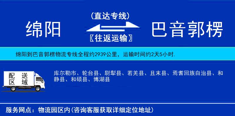 綿陽到巴音郭楞物流專線