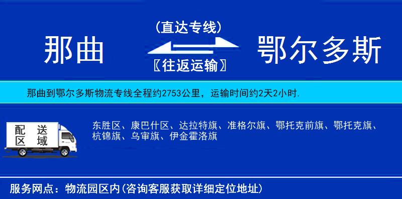 那曲到鄂爾多斯物流專線