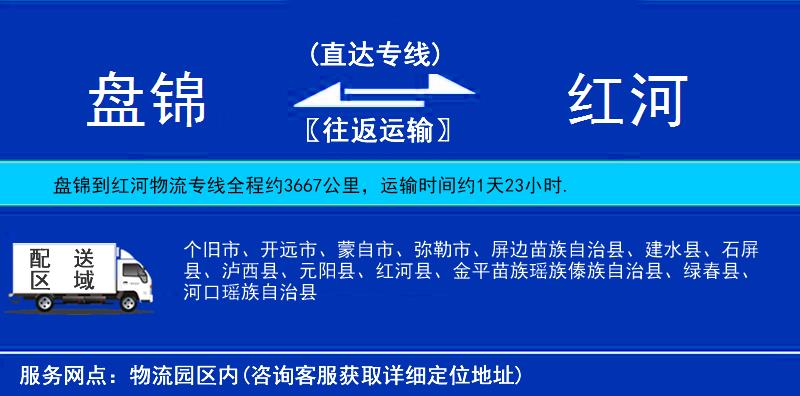 盤錦到紅河物流專線