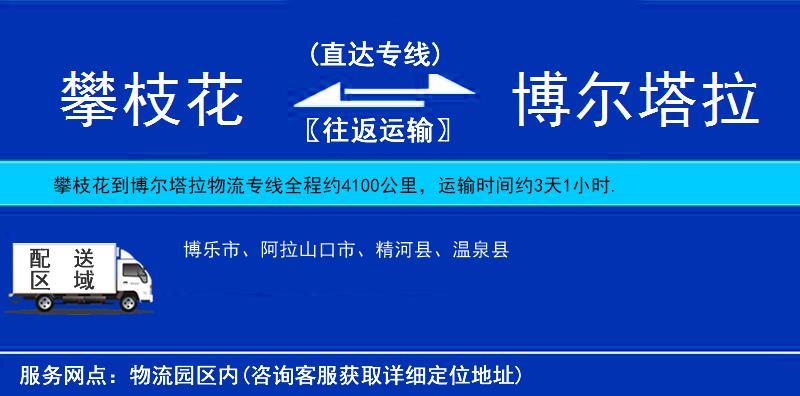 攀枝花到博爾塔拉物流專線