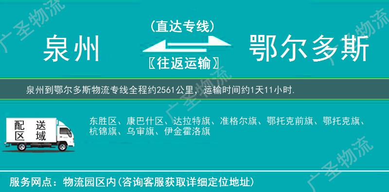泉州到鄂爾多斯物流專(zhuān)線(xiàn)