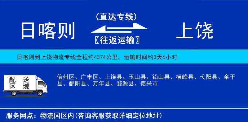 日喀則到上饒物流專線