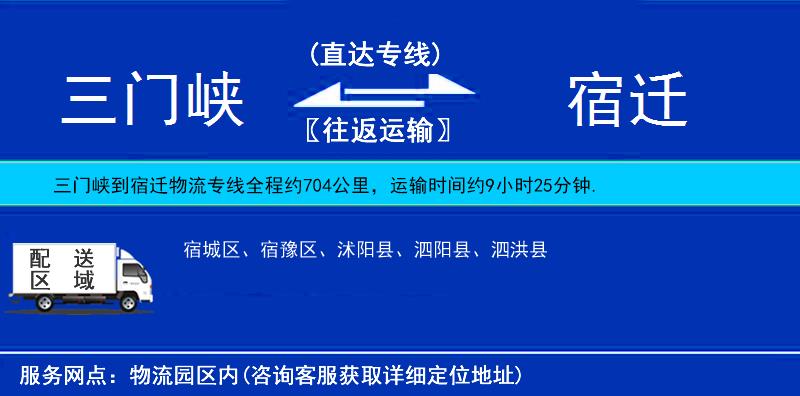 三門(mén)峽到宿遷物流專(zhuān)線(xiàn)