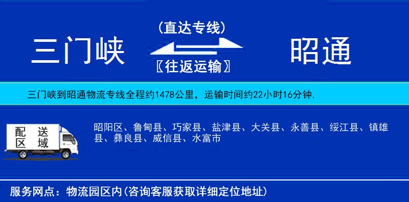 三門(mén)峽到昭通物流專線