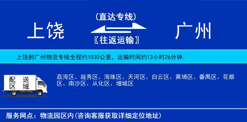 上饒到廣州物流專線