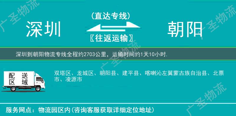 深圳到朝陽物流專線