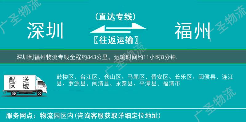 深圳到福州物流專線