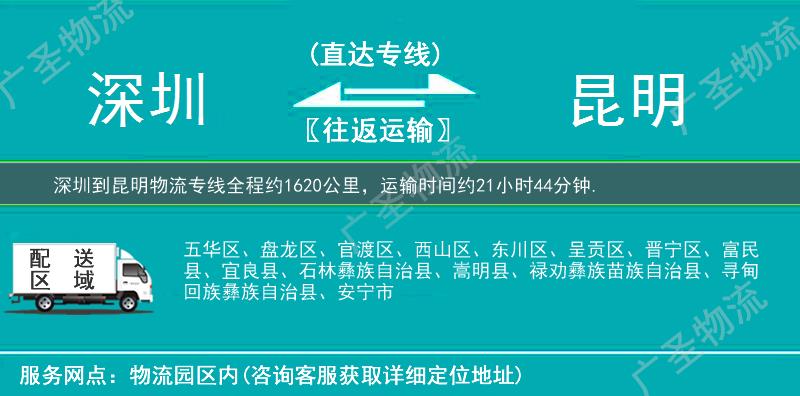 深圳到昆明物流專線