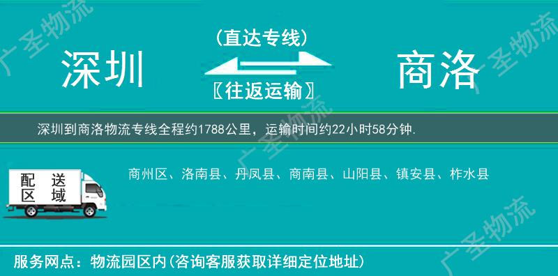 深圳到商洛物流專線