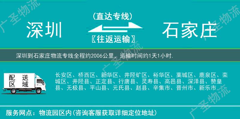 深圳到石家莊物流專線
