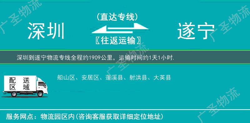 深圳到遂寧物流專線