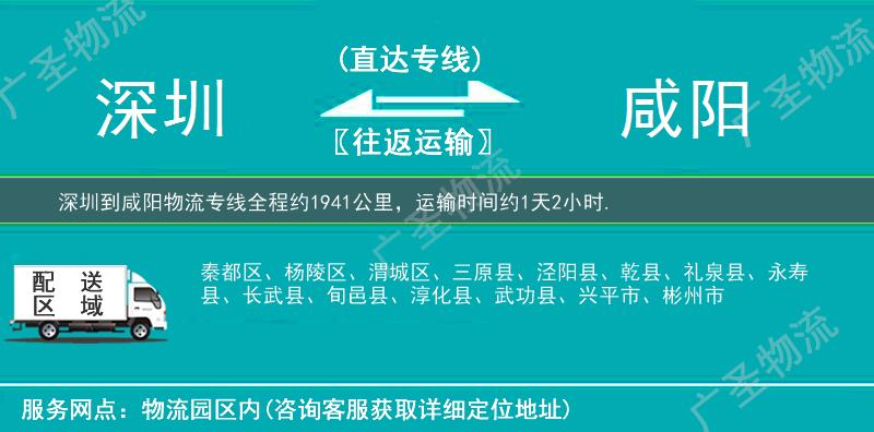 深圳到咸陽(yáng)物流專線