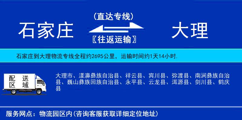 石家莊到大理貨運專線