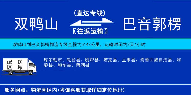 雙鴨山到巴音郭楞物流專(zhuān)線