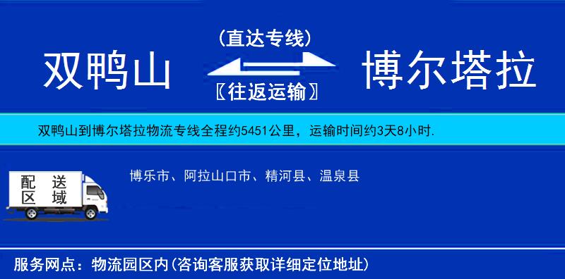 雙鴨山到博爾塔拉物流專線