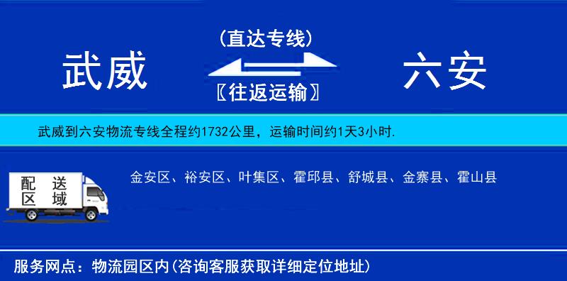 武威到六安物流專線