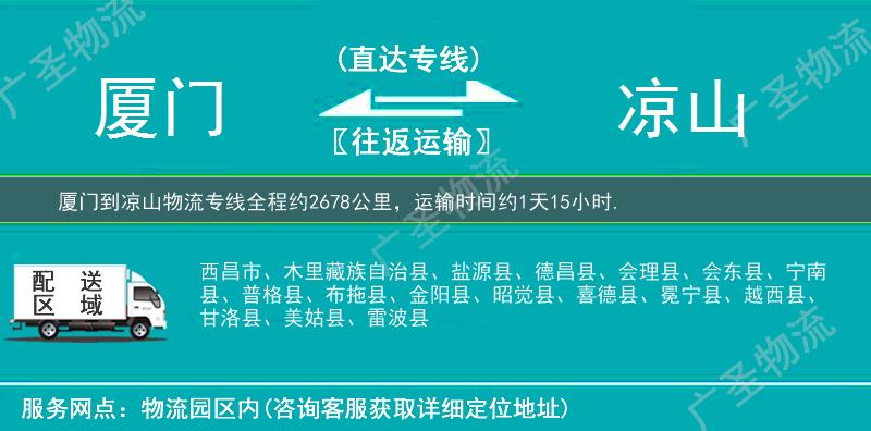 廈門到?jīng)錾轿锪鲗＞€