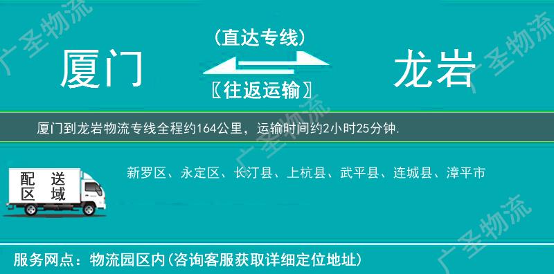 廈門到龍巖物流專線