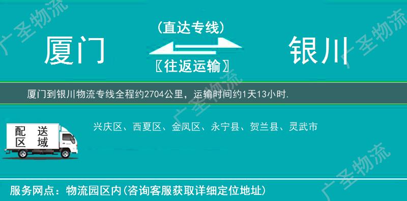 廈門到銀川物流專線