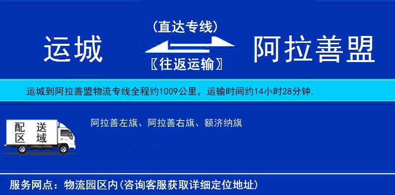 運(yùn)城到阿拉善盟貨運(yùn)專線