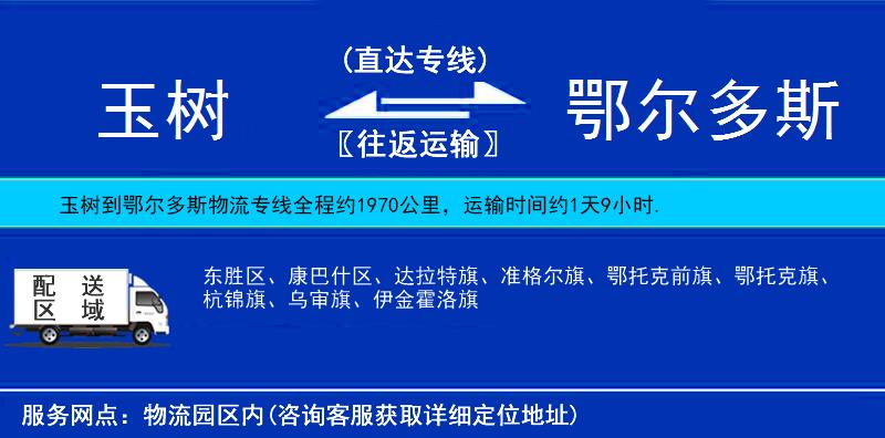 玉樹到鄂爾多斯物流專線