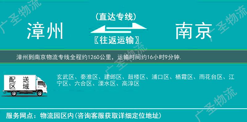 漳州到南京物流專線