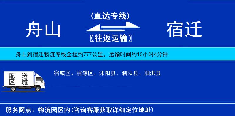 舟山到宿遷物流專線